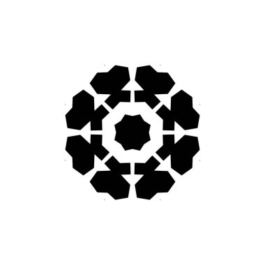 Beyaz arkaplanda kar tanesi simgesi silueti