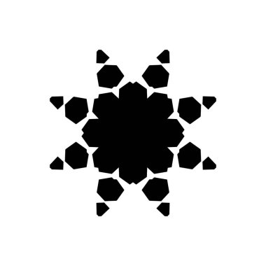 Beyaz arkaplanda kar tanesi simgesi silueti