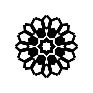 Beyaz arkaplanda kar tanesi simgesi silueti