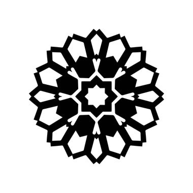 Beyaz arkaplanda kar tanesi simgesi silueti