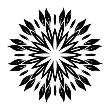 Beyaz arkaplanda kar tanesi simgesi silueti