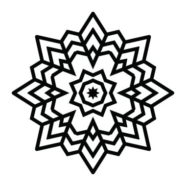 Beyaz arkaplanda kar tanesi simgesi silueti