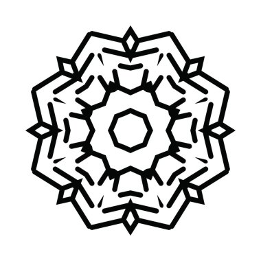 Beyaz arkaplanda kar tanesi simgesi silueti