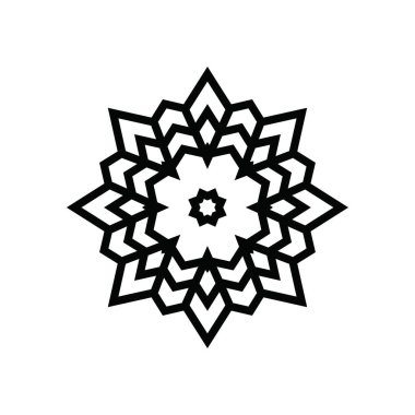 Beyaz arkaplanda kar tanesi simgesi silueti