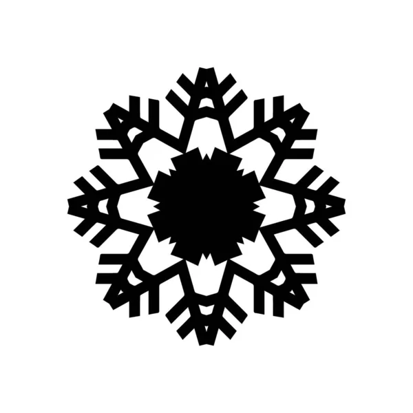 Іконка Сніжинки Силует Білому Тлі — стокове фото
