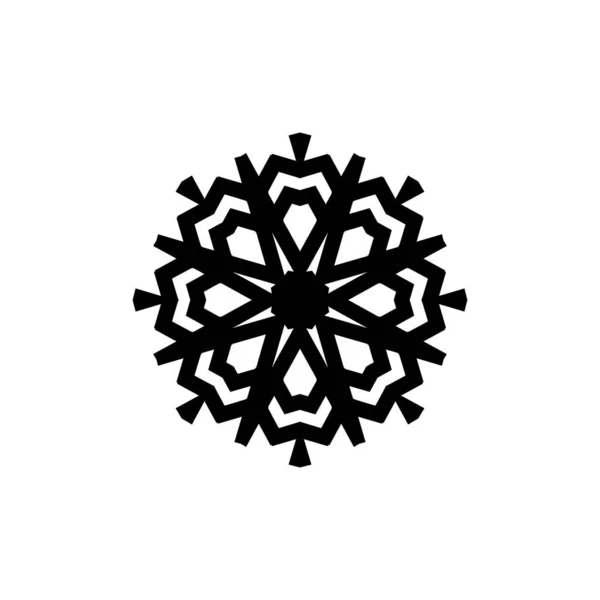 Snowflake Icon Silhouette White Background — Stock Photo, Image