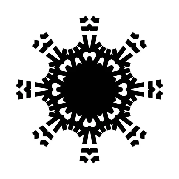 Beyaz Arkaplanda Kar Tanesi Simgesi Silueti — Stok fotoğraf