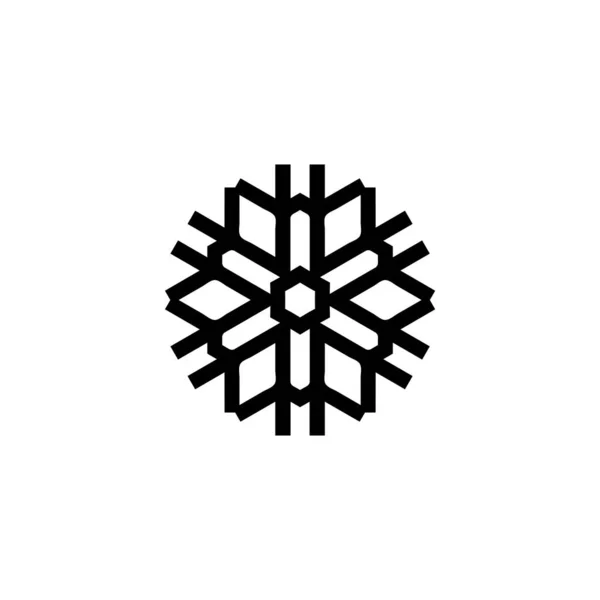 Snowflake Icon Silhouette White Background — Stock Photo, Image