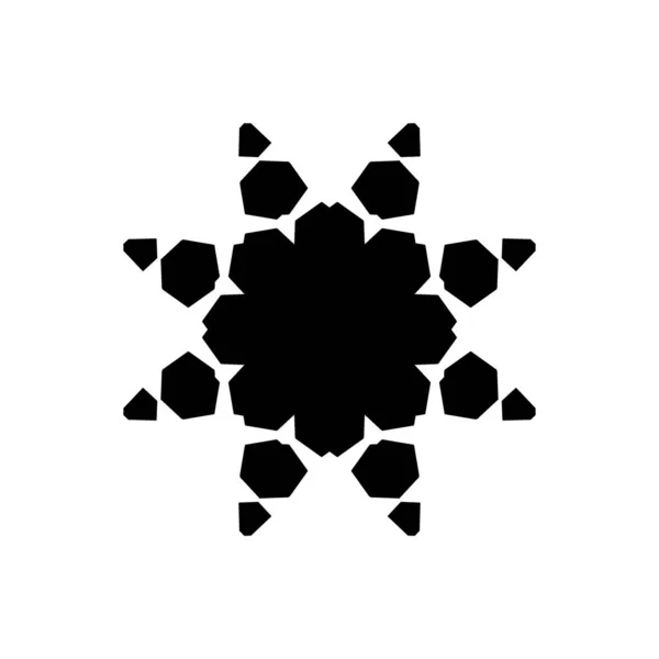 Snowflake Icon Silhouette White Background — Stock Photo, Image