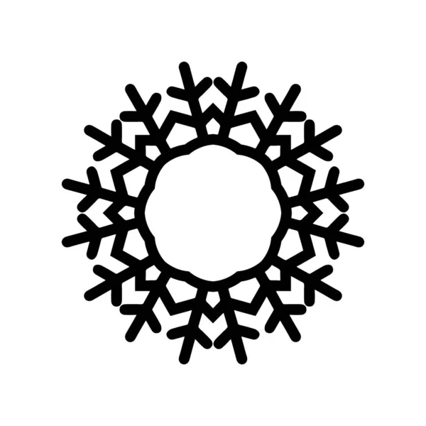 Snowflake Icon Silhouette White Background — Stock Photo, Image