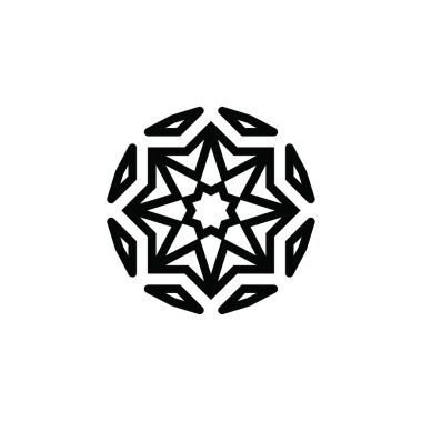 Beyaz arkaplanda kar tanesi simgesi silueti