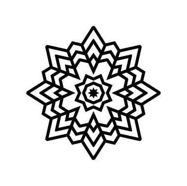 Beyaz arkaplanda kar tanesi simgesi silueti