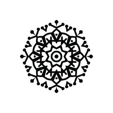 Beyaz arkaplanda kar tanesi simgesi silueti