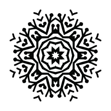 Beyaz arkaplanda kar tanesi simgesi silueti