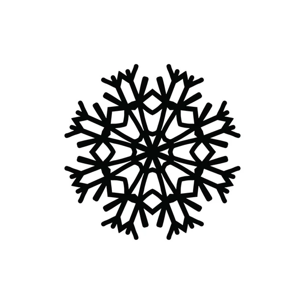 Snowflake Icon Silhouette White Background — Stock Photo, Image