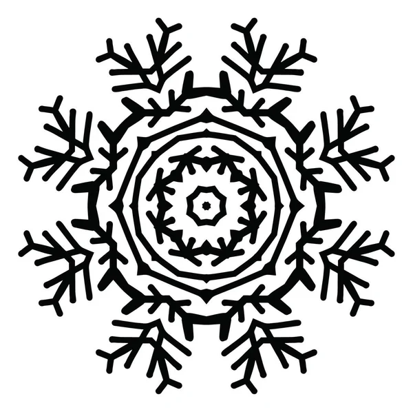 Snowflake Icon Silhouette White Background — Stock Photo, Image