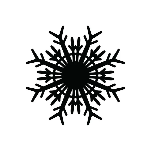 Snowflake Icon Silhouette White Background — Stock Photo, Image