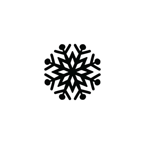 Силуэт Снежинки Белом Фоне — стоковое фото