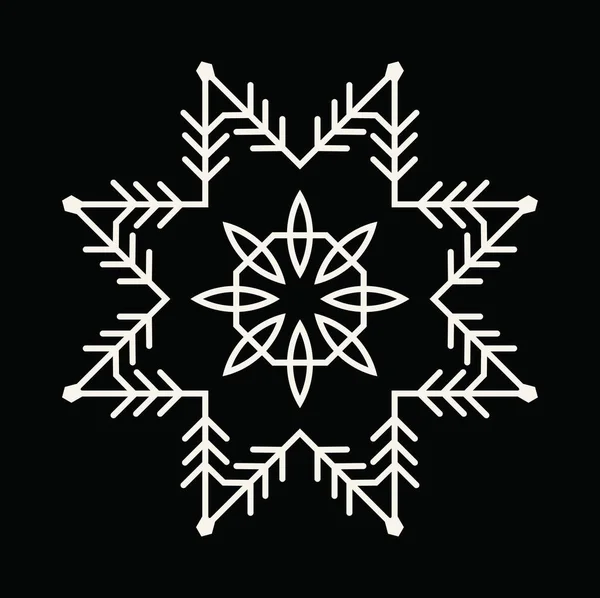 Snowflake Icon Silhouette White Background — Stock Photo, Image