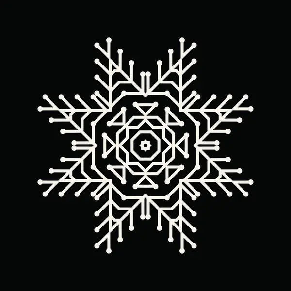 Snowflake Icon Silhouette White Background — Stock Photo, Image