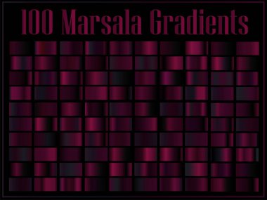 Renk gradyanlarının vektör kümesi. Renk kareleri koleksiyonu