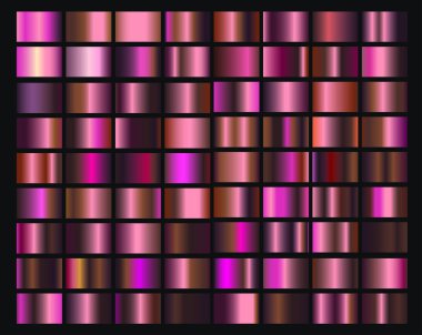 Renk gradyanlarının vektör kümesi. Renk kareleri koleksiyonu