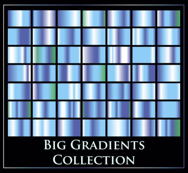Renk gradyanlarının vektör kümesi. Renk kareleri koleksiyonu