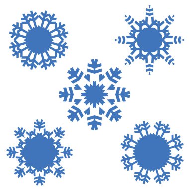 kar tanesi silueti beyaz arkaplanda izole edildi