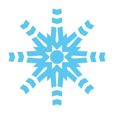 kar tanesi silueti beyaz arkaplanda izole edildi