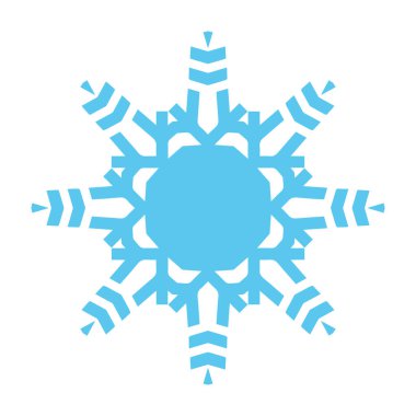 kar tanesi silueti beyaz arkaplanda izole edildi