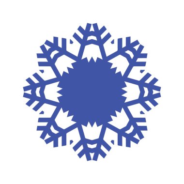 kar tanesi silueti beyaz arkaplanda izole edildi