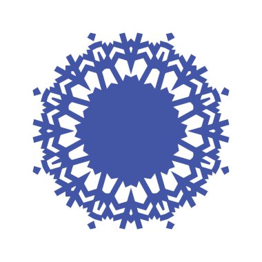 kar tanesi silueti beyaz arkaplanda izole edildi