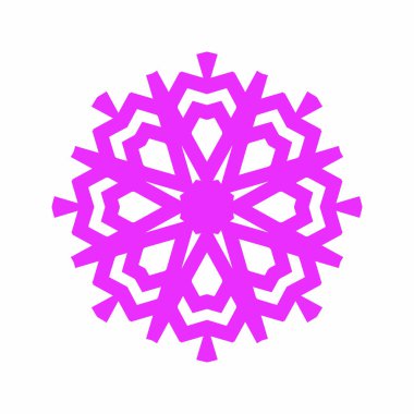 kar tanesi silueti beyaz arkaplanda izole edildi