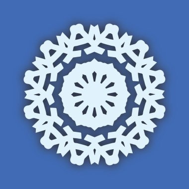 kar tanesi silueti beyaz arkaplanda izole edildi