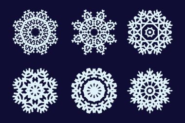 kar tanesi silueti beyaz arkaplanda izole edildi