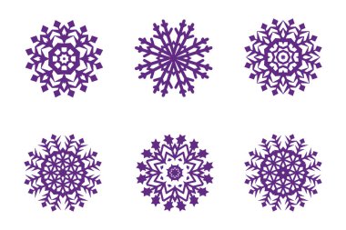 kar tanesi silueti beyaz arkaplanda izole edildi