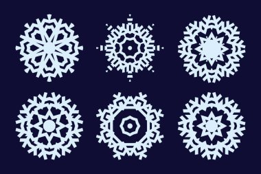 kar tanesi silueti beyaz arkaplanda izole edildi