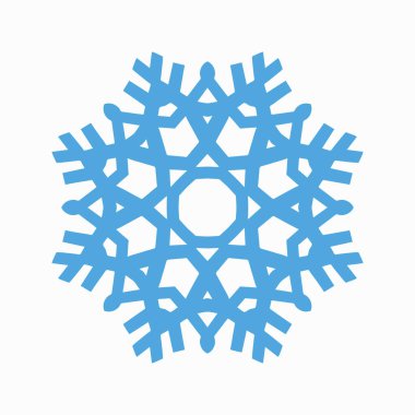 kar tanesi silueti beyaz arkaplanda izole edildi