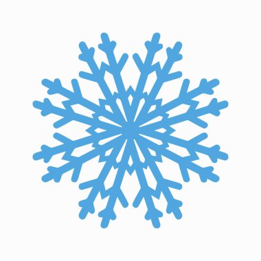 kar tanesi silueti beyaz arkaplanda izole edildi