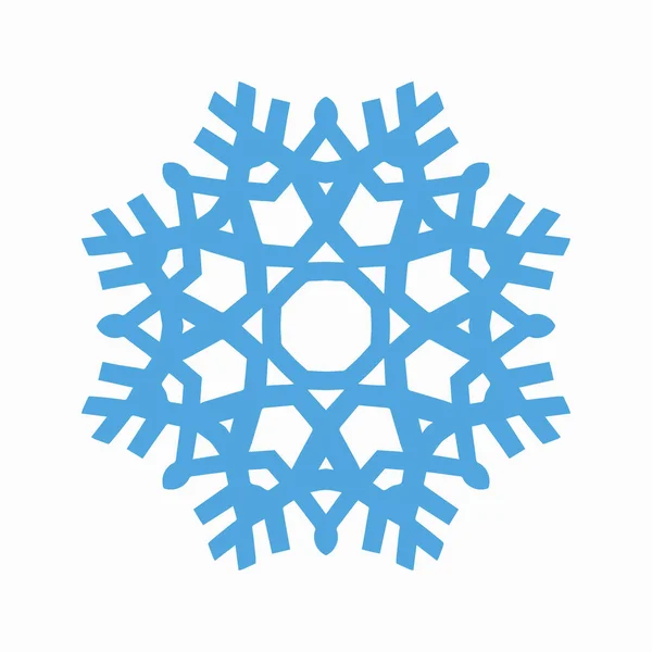 Silhouette Fiocco Neve Isolato Sfondo Bianco — Vettoriale Stock