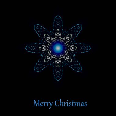 Arkaplanda kar tanesi silueti izole edildi