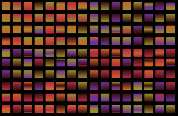 Set Vettoriale Gradienti Colore Collezione Quadrati Colore — Vettoriale Stock