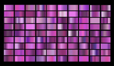 Renk gradyanlarının vektör kümesi. Renk kareleri koleksiyonu