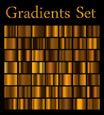 Renk gradyanlarının vektör kümesi. Renk kareleri koleksiyonu