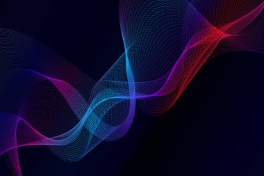 Soyut dalga tasarımı, renkli arkaplan kavramı