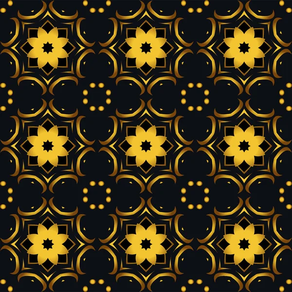 Modello Colore Art Deco Nero Oro — Vettoriale Stock