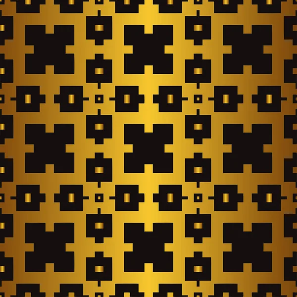 Черно Золотой Узор Стиле Деко — стоковый вектор