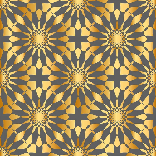 Art Deco Gold Color Pattern Luxury Texture — Stock Vector