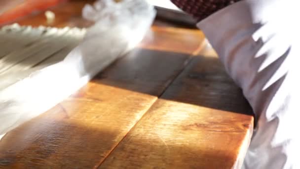 Noodle degen förberedelse — Stockvideo