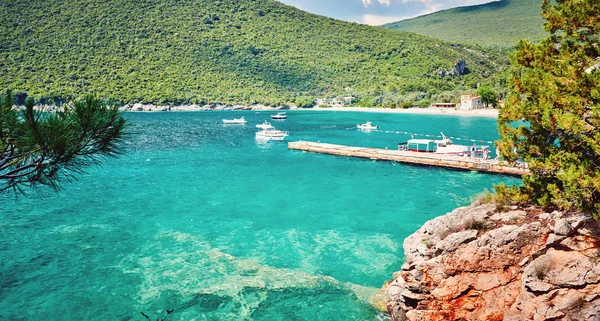 Sea View  Zanjic beach peninsula  Lustica Adriatic Sea Montenegro — Stock Photo, Image